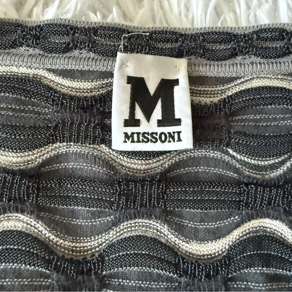 Missoni Gray and Black Geometric Print Wool Blend Sweater Dress Size IT 44 US 8 - Picture 6 of 8